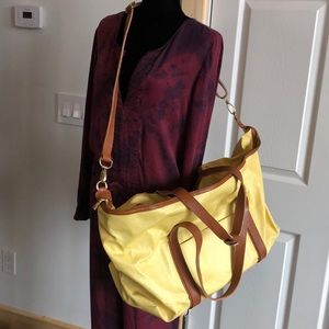 Kestrel Lrg Coated Canvas Lthr Duffel Bag Wkender